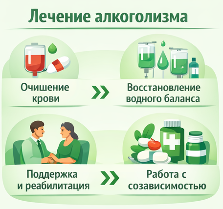 лечение алкоголизма в Лесосибирске этапы